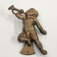 Angel Cherub Door Knocker Blowing Horn in Solid Cast English Brass Antique 6"