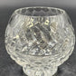 24% Lead Crystal Bowl Vase Hand Cut Clear Round 3.25" Footed Poland