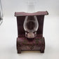 Metal Kerosene Oil Lamp Hand Painted Grapes Mauve Reflector Vintage 10.5" Vtg