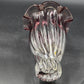 Shannon Crystal Designs of Ireland Hand Blown Glass Amethyst Vase Scalloped 9.5"