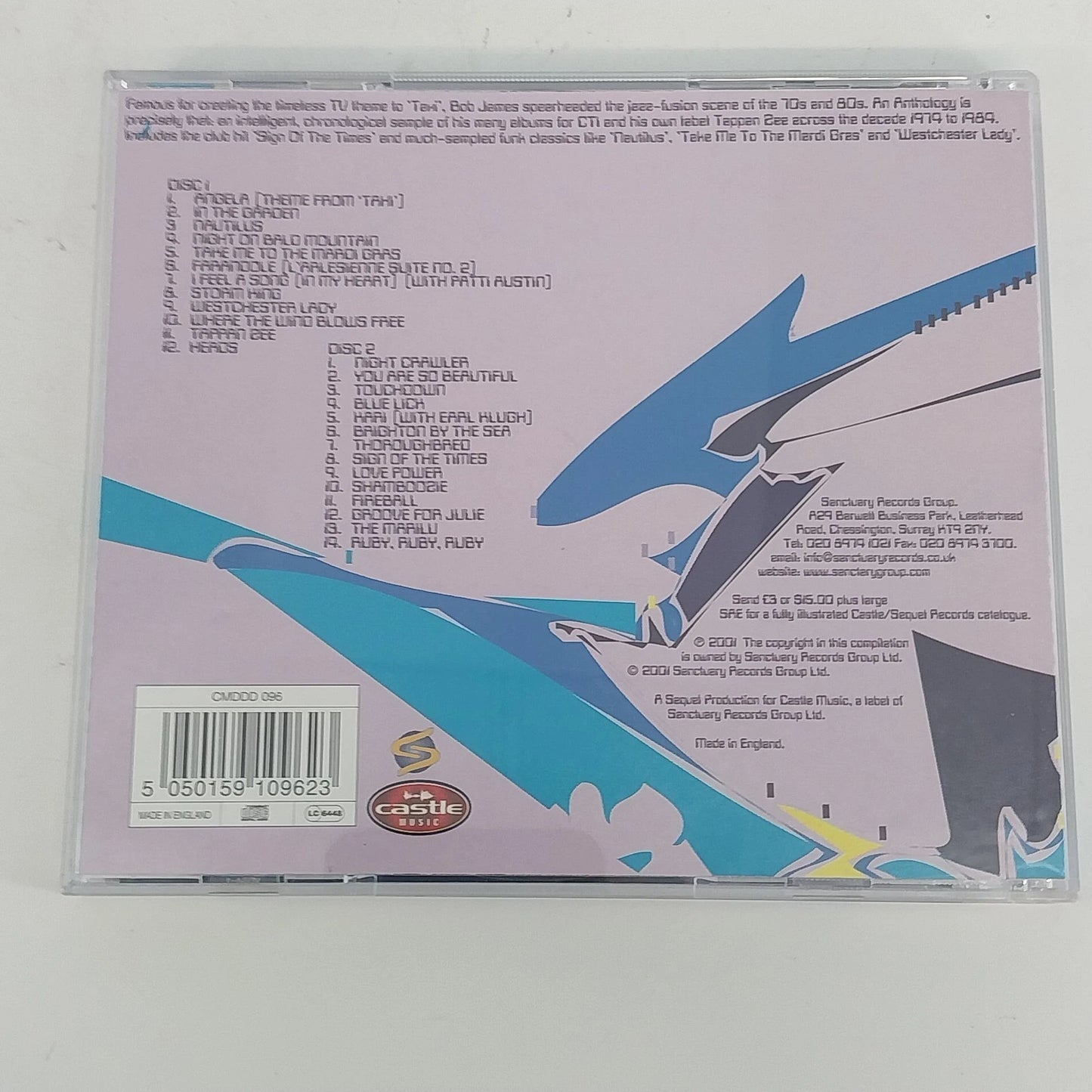 Bob James An Anthology 2 CD Disc Set 2001 Castle Music Smooth Contemporary Jazz