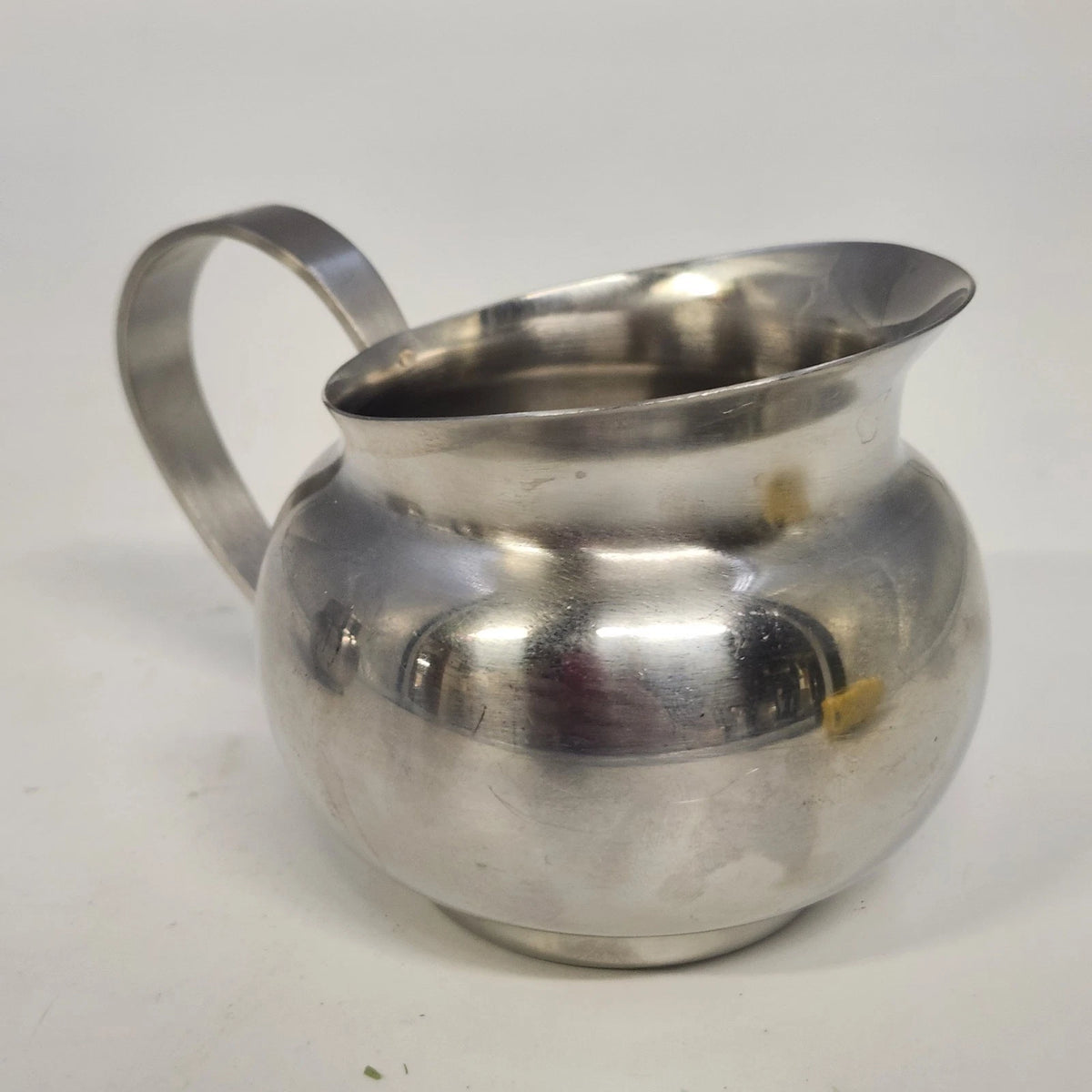 Oneida 18/8 Stainless Steel Creamer & Lidded Sugar Bowl Set Silver Japan MCM Vtg