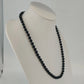Vintage Monet Black Faceted Bead Necklace 24 Inch Signed