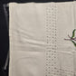 Vintage Tablecloth White Linen Embroidered Tulips and Cut Work