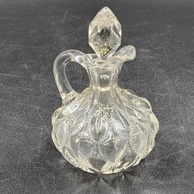 Clear Cruet with Stopper EAPG Fostoria Glass Frisco Line 1229 Vintage 1890-1905
