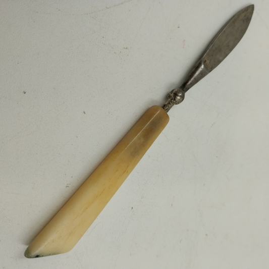 Vanity Manicure Tool Cuticle Pusher Nail Scraper Celluloid Bone Handle Vintage