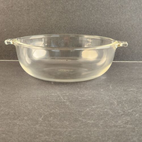 Pyrex Clear 20 oz Casserole Dish 019 w Handles USA Vintage For