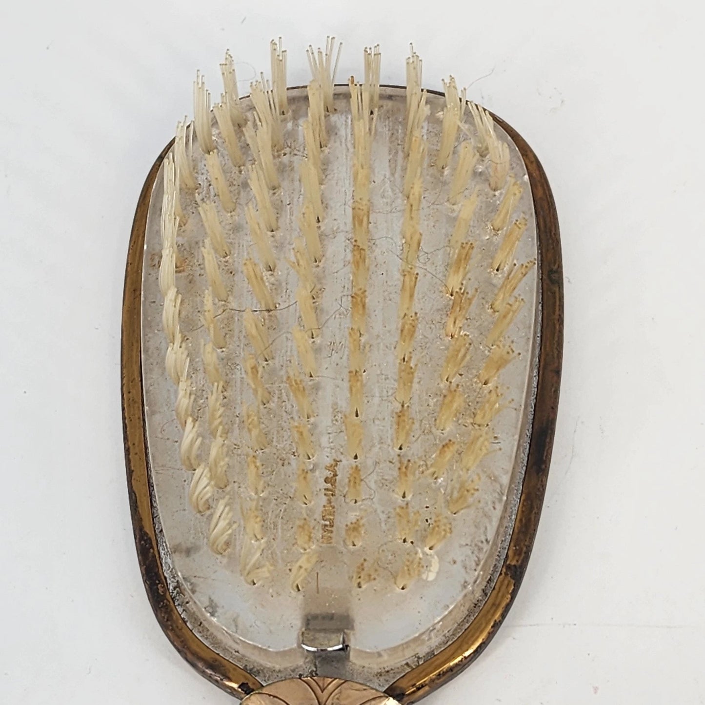 Floral Vanity Hair Brush 10.5 Inch Silver Shabby Chic