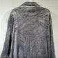 Women’s Fleece Bathrobe Turquaz Plush Soft Warm Gray Size Medium Waffle Trim NWT