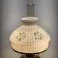 Aladdin Kerosene-Electric Mantle Lamp Solid Brass Crystal Dogwood Glass Shade