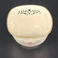 Lenox Petite Rose Trinket Bowl Cream Porcelain Lace Cut Out 24K Gold Trim 4.25"