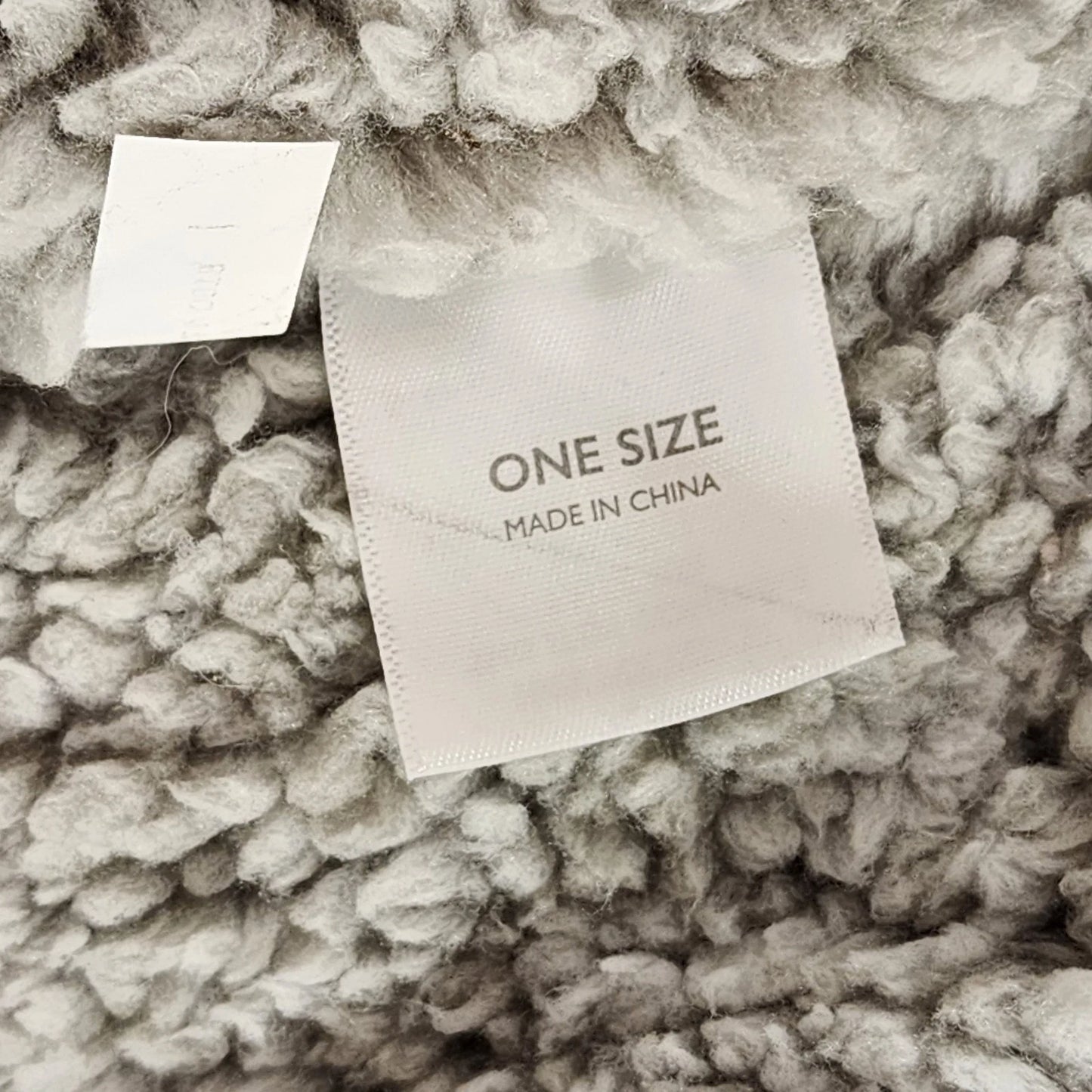 Sherpa Infinity Scarf Gray Plush Winter Neck Cowl 33"x8" Faux Fur Warm Loop Wrap
