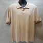 Van Heusen Men XL Beige Cotton Polo Shirt Short Sleeve Rugby