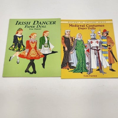 Dover's Paper Dolls Medieval Costumes & Books by Tom Tierney Irish Dancer