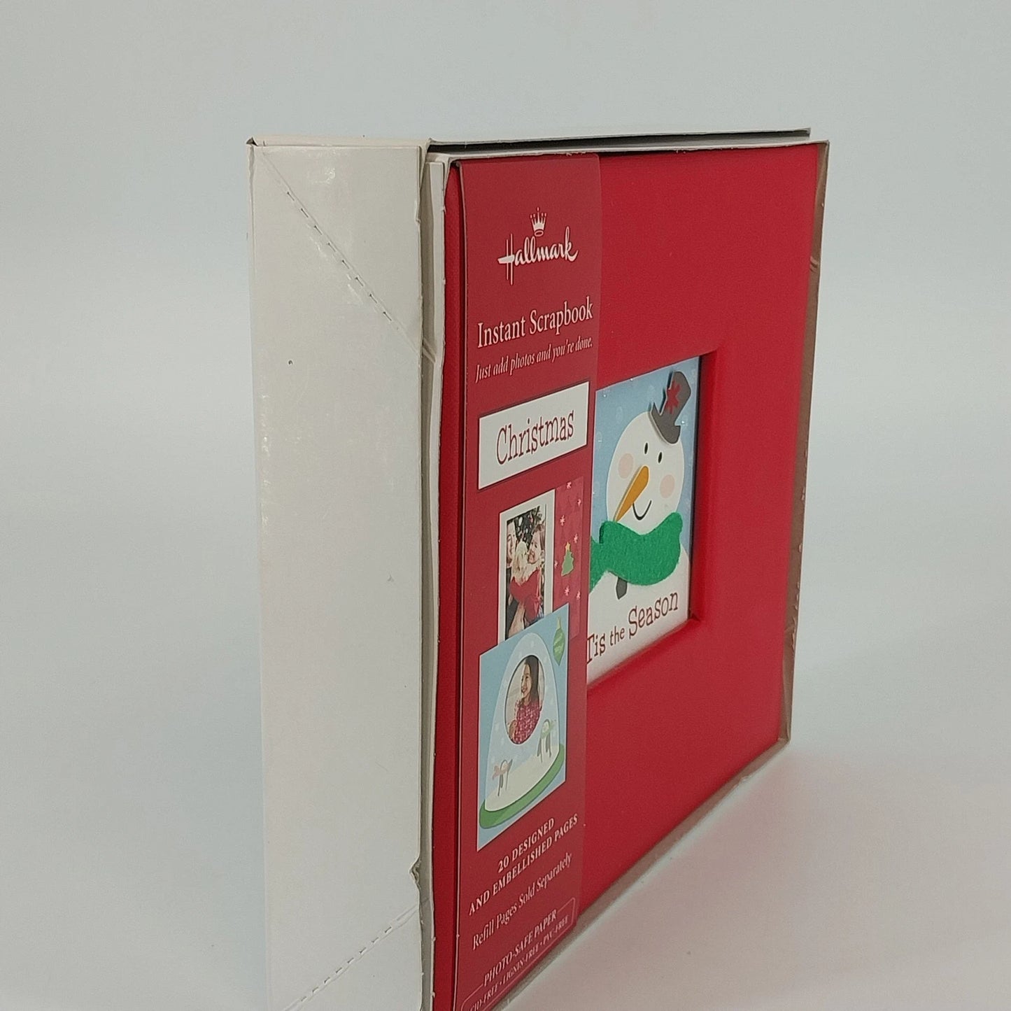 Hallmark Christmas Tis the Season Instant Scrapbook 20 Pages 6" x 6" Red New