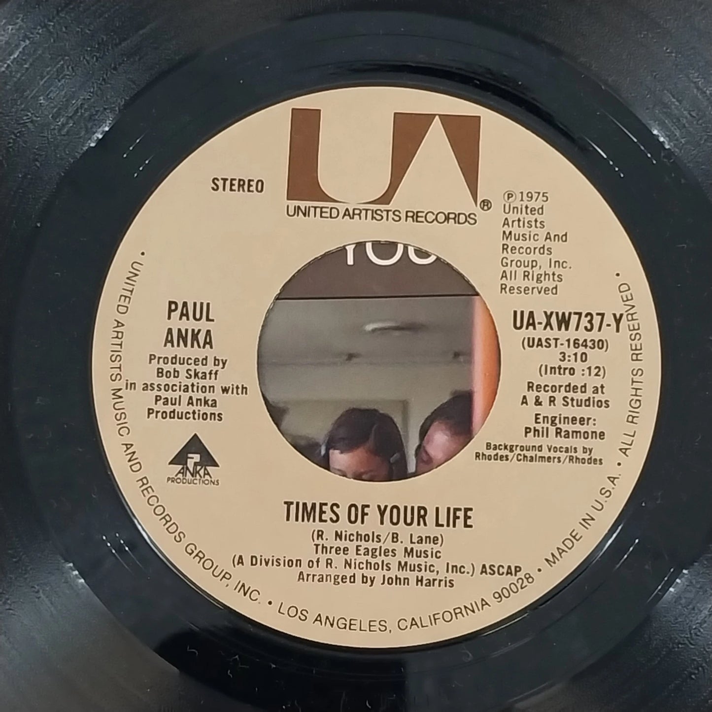 Paul Anka Water Runs Deep 45 RPM Vinyl Picture Sleeve UA