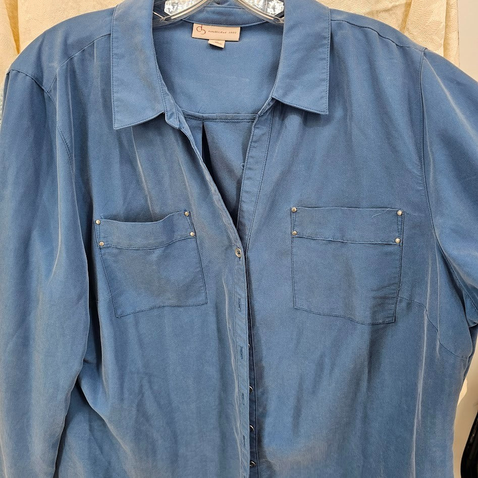 Women’s Tops & Jackets Lot Size XL 5 Pc Merona Dress Barn Sonoma Denim Frost Casual