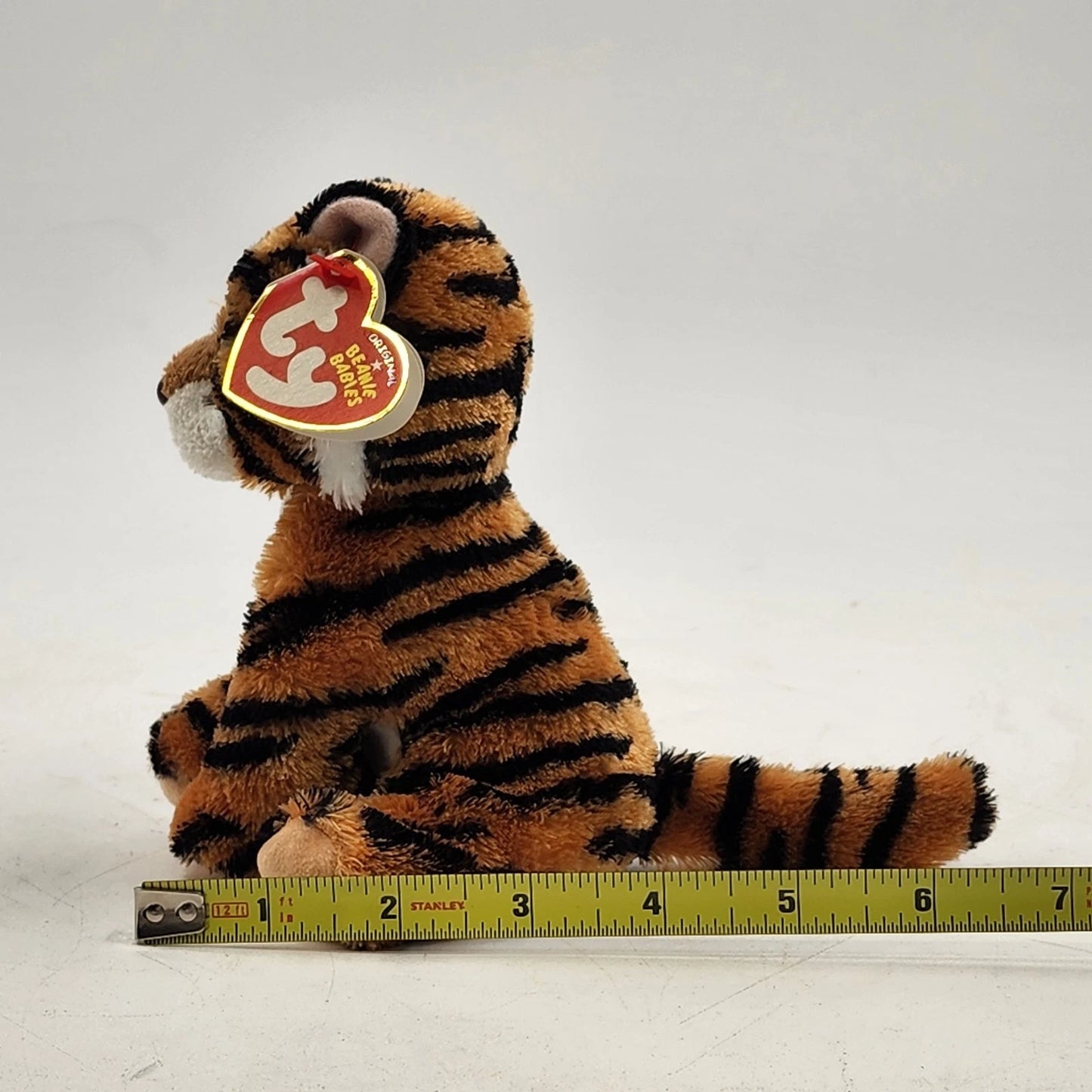 Ty Beanie Babies Stripers 2011 Tabby Cat Plush Orange Tiger Stripes 6" Polyester