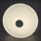 Pressed Milk Glass Ribbed Lamp Slip Shade Scalloped 6" Rim 1.5" Fitter Antique
