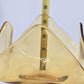 Viking Art Glass Bowl Amber Epic Loop Ruffled Pinched Candy Trinket Dish 6" MCM