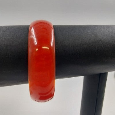 Orange Lucite Chunky Bangle Bracelet Round Acrylic Resin Fashion Women's Jewelry