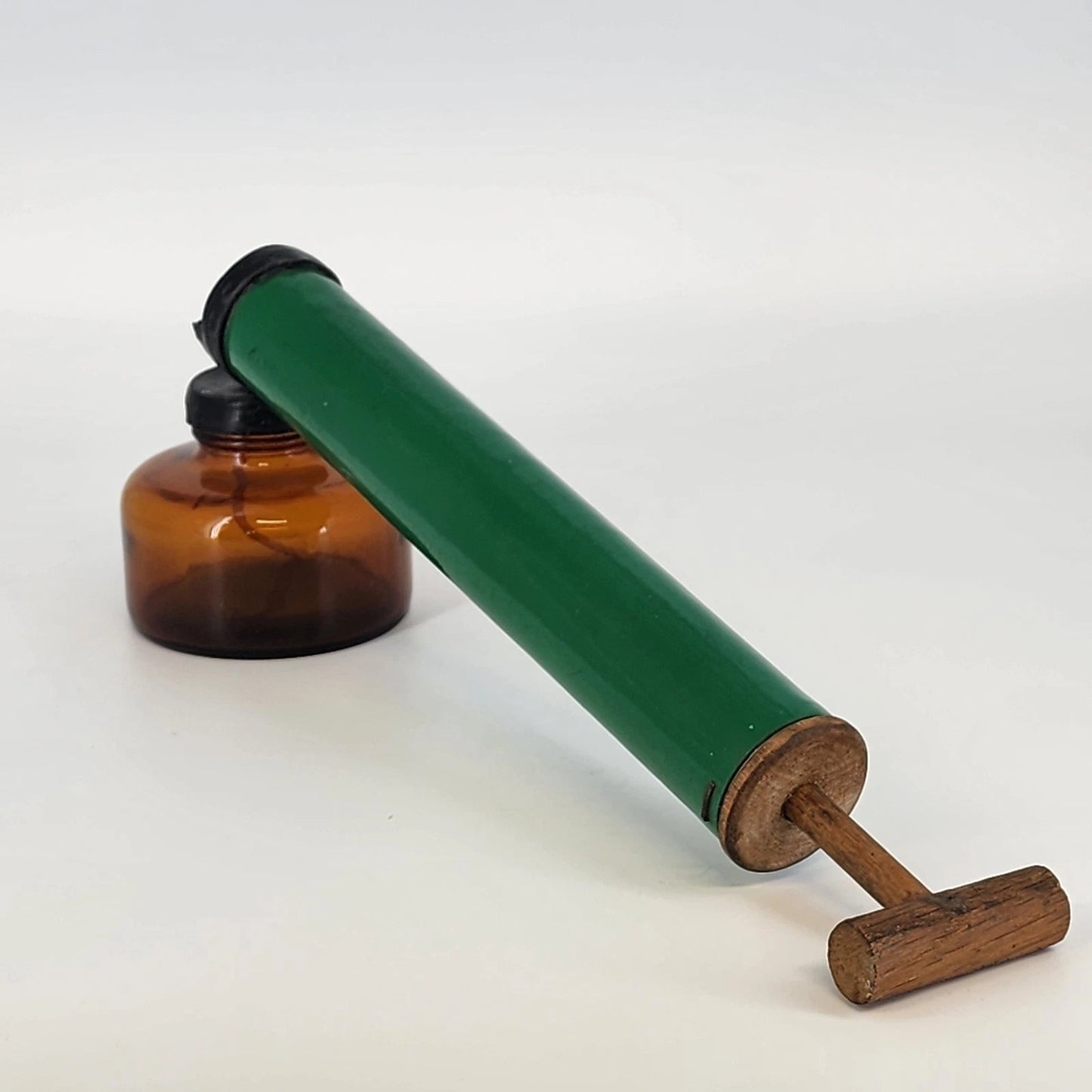 1950s Vintage Bug Insect Pump Sprayer Amber Glass Atomizer
