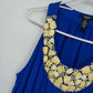 Alfani P/L Royal Blue Sleeveless Tank Top Embellished Beaded Neckline Women's
