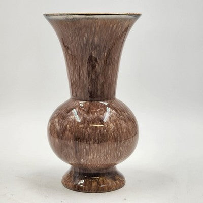 Austrian Taupe Drip Glaze Pottery Vase 226C Steatit Osterr Edelkeramic 10” Vtg