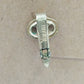 Gold Tone with White Round Disc Plastic Dangle Drop Clip On Earrings