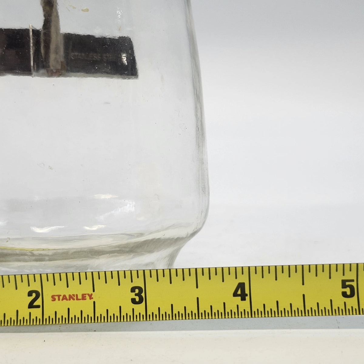 Federal Housewares Glass Food Chopper Yellow Lid Manual 10" Vintage Kitchen Tool