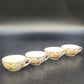 Floral Demitasse Tea Coffee Cups 2.5"d Set of 4 Porcelain Handle Japan Vintage