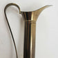 Vintage Brass Enamel Pitcher Ewer Vase Ruffle Winter Tree 11” Slim