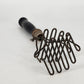 Double Wire Potato Masher Black Wood Handle Spring Action Twisted Wire Vintage