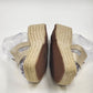 MKS Women's Size 10 Nude Platform Wedge Slip-on Hemp Sandals Columbia