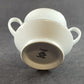 Noritake Cumberland Sugar Bowl w Lid 2225 Japan White Flowers Platinum Trim Vtg