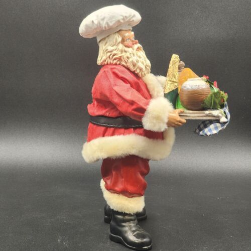 Kurt Adler Figurine Fabriche Santa Serving a Full Turkey Dinner 10.5" Tall 1994