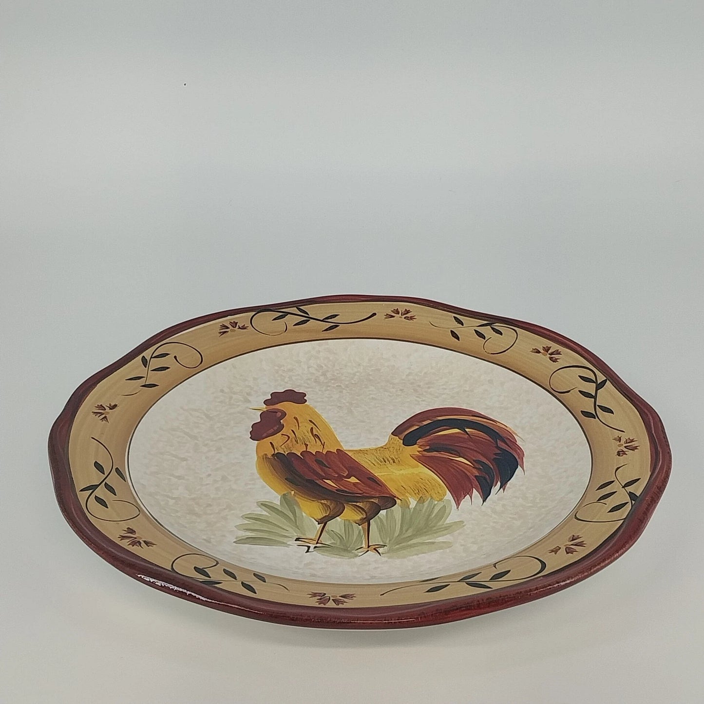 Canterbury Potteries Morning Sunrise Rooster Dinner Plate 11" Hand Painted
