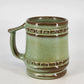 Frankoma Pottery C10 Mayan Aztec Desert Green Gold Coffee Mug Oklahoma Art 4"x3"