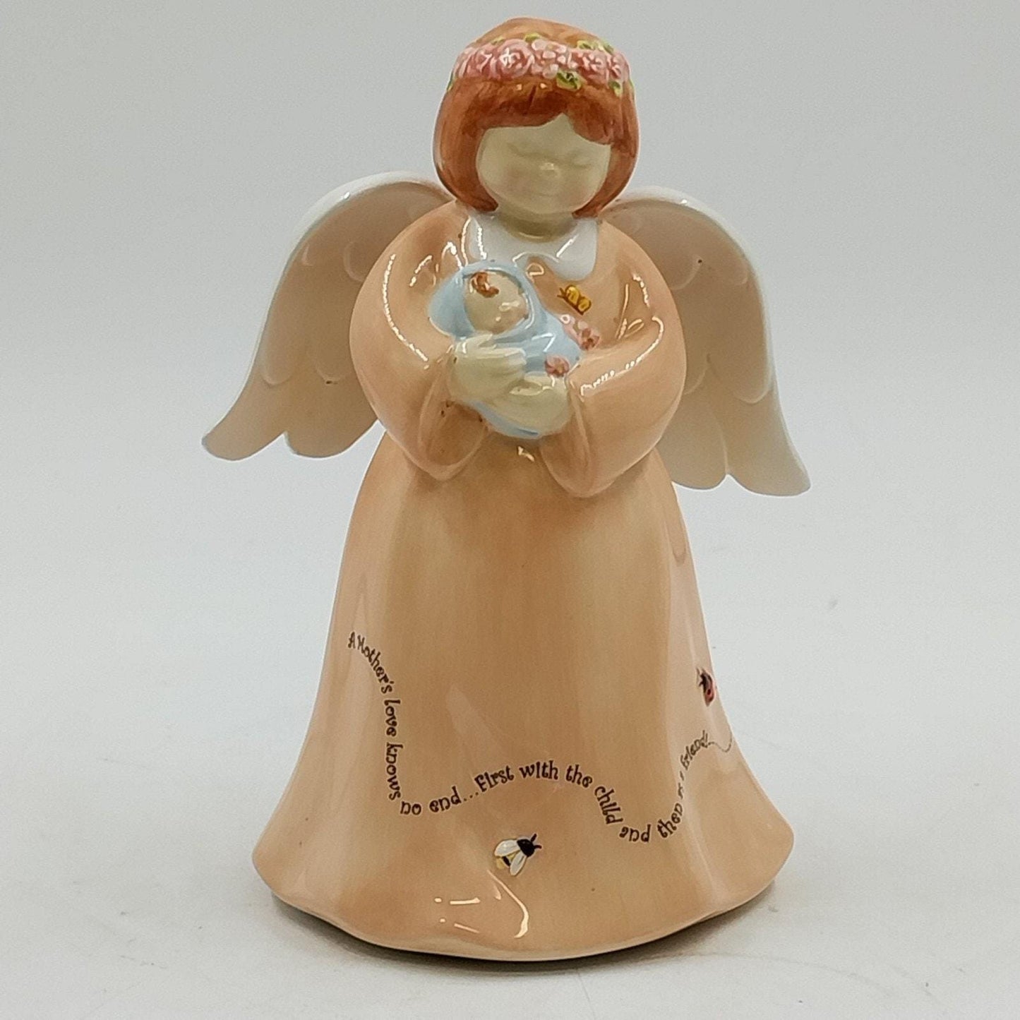 Ella Bella A Mother's Love Musical Angel & Baby Figurine Pavilion Gift 2002