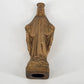 Gold Tone Metal Virgin Mary Statue 4.25" Catholic Religious Figurine Vintage