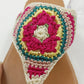 The Sak Everly Crochet Floral Thong Sandals Multicolor Women's Size 7 Boho China