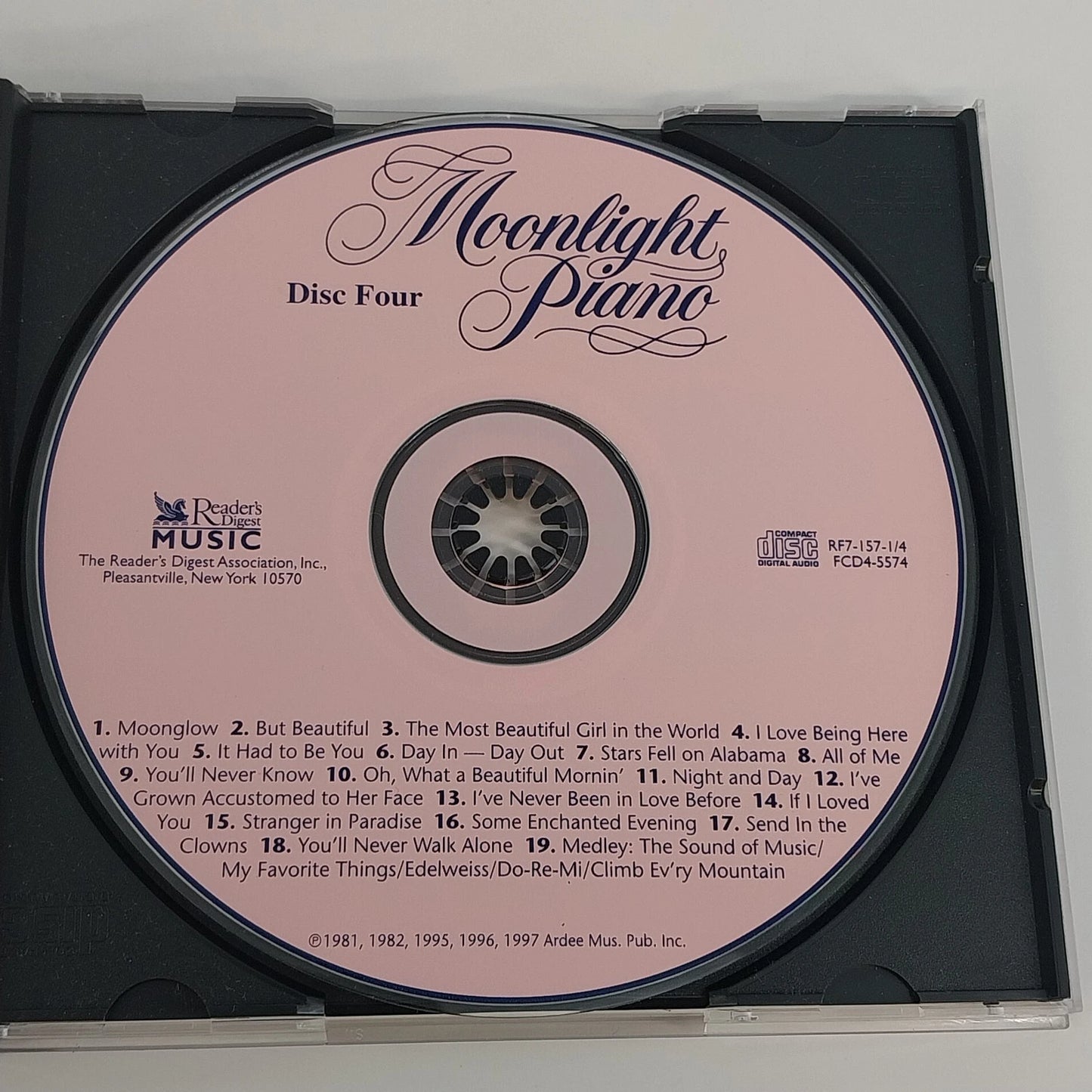 Reader's Digest Moonlight Piano 4 CD Set Easy Listening Instrumental Collection