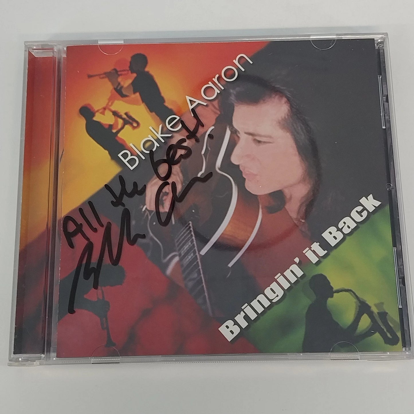 Blake Aaron Bringin' It Back CD Signed Smooth Jazz Guitar Contemporary 2003 USA