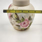 Bisque Porcelain Ginger Jar Pink Green Floral 5.75"x5" Hand Painted
