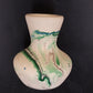 Nemadji Pottery Green Gray Swirl Bud Vase 3.5" USA Vintage