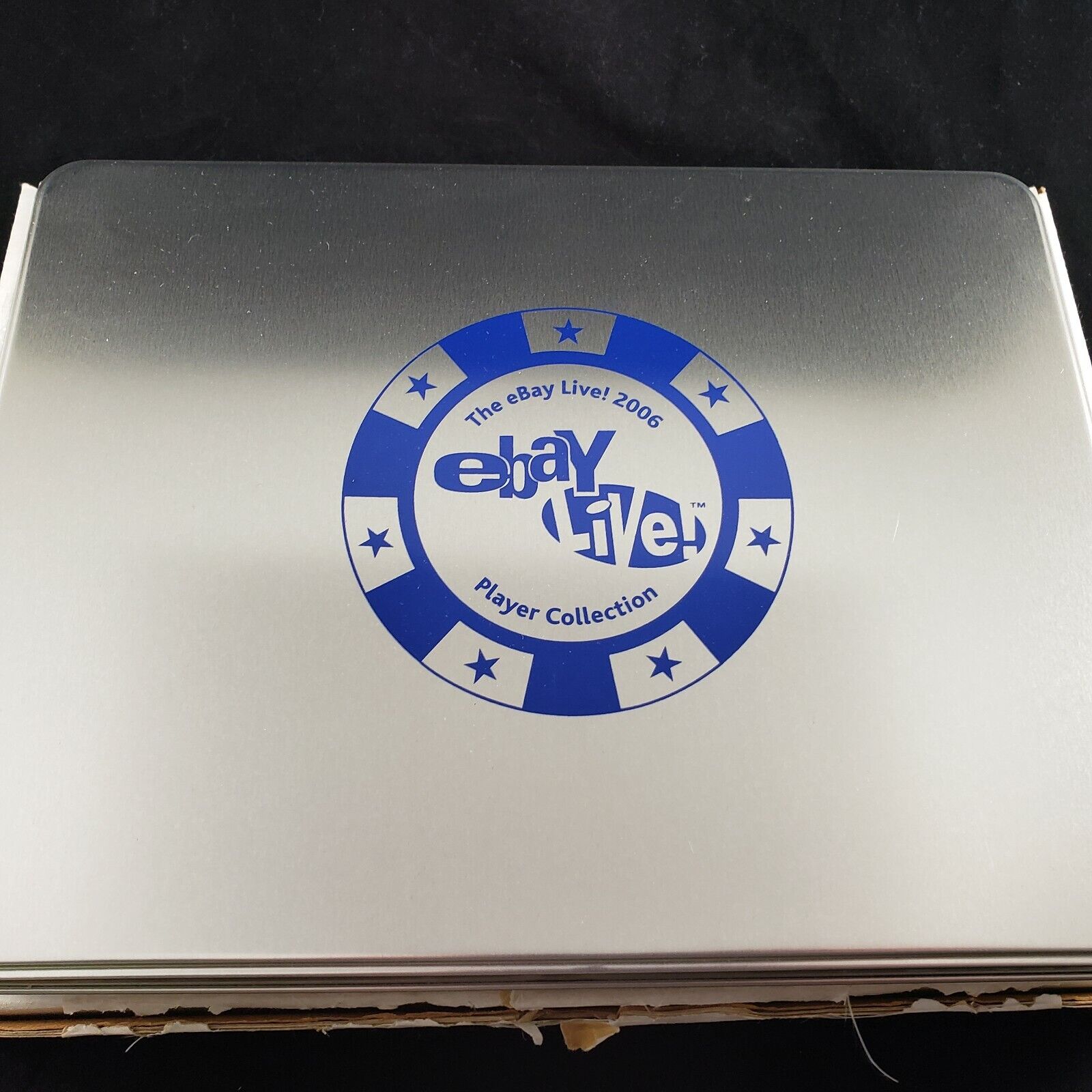 eBay Live 2006 lapel pin display metal box NIB