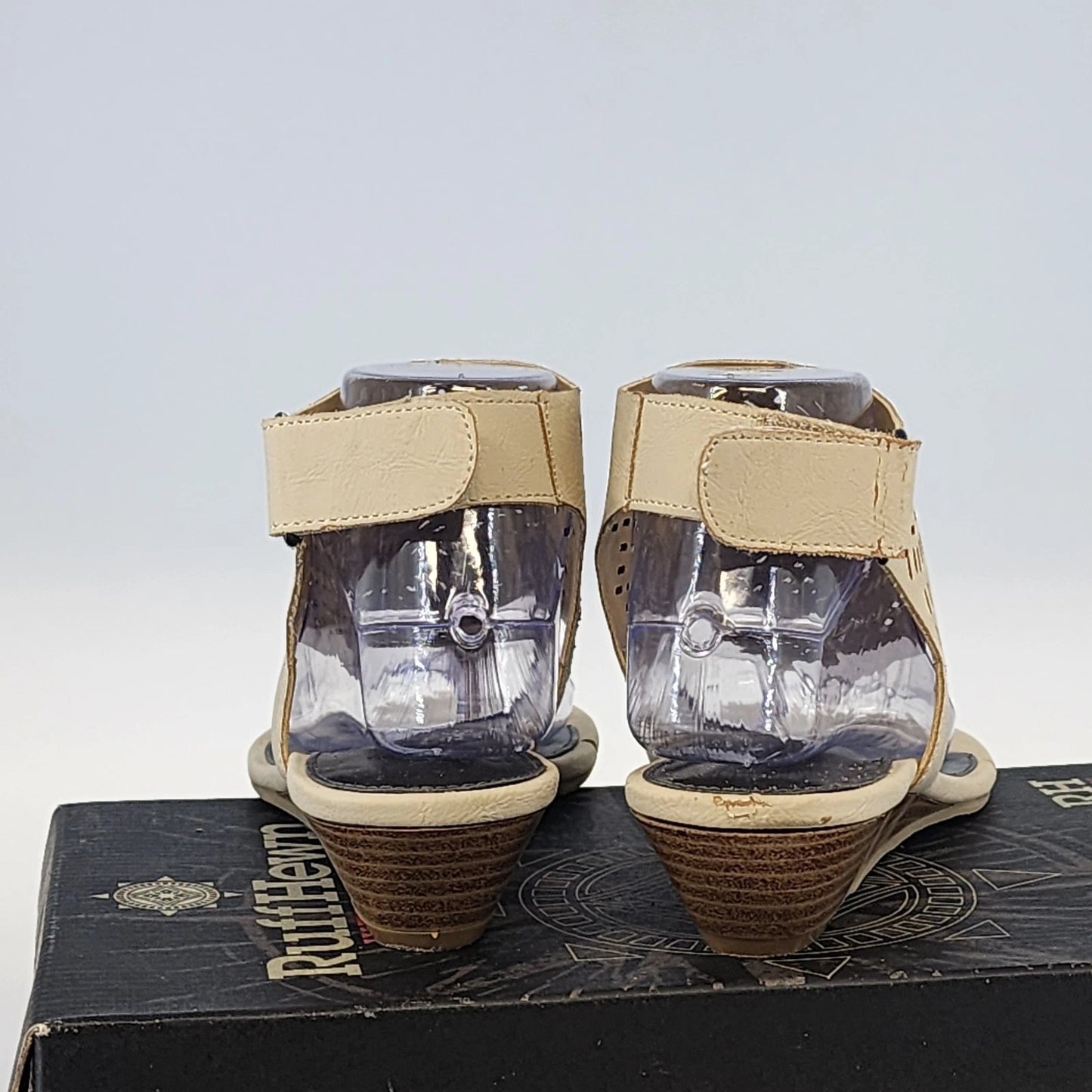 Ruff Hewn Floyd Caged Gladiator Sandals Off White Women 8