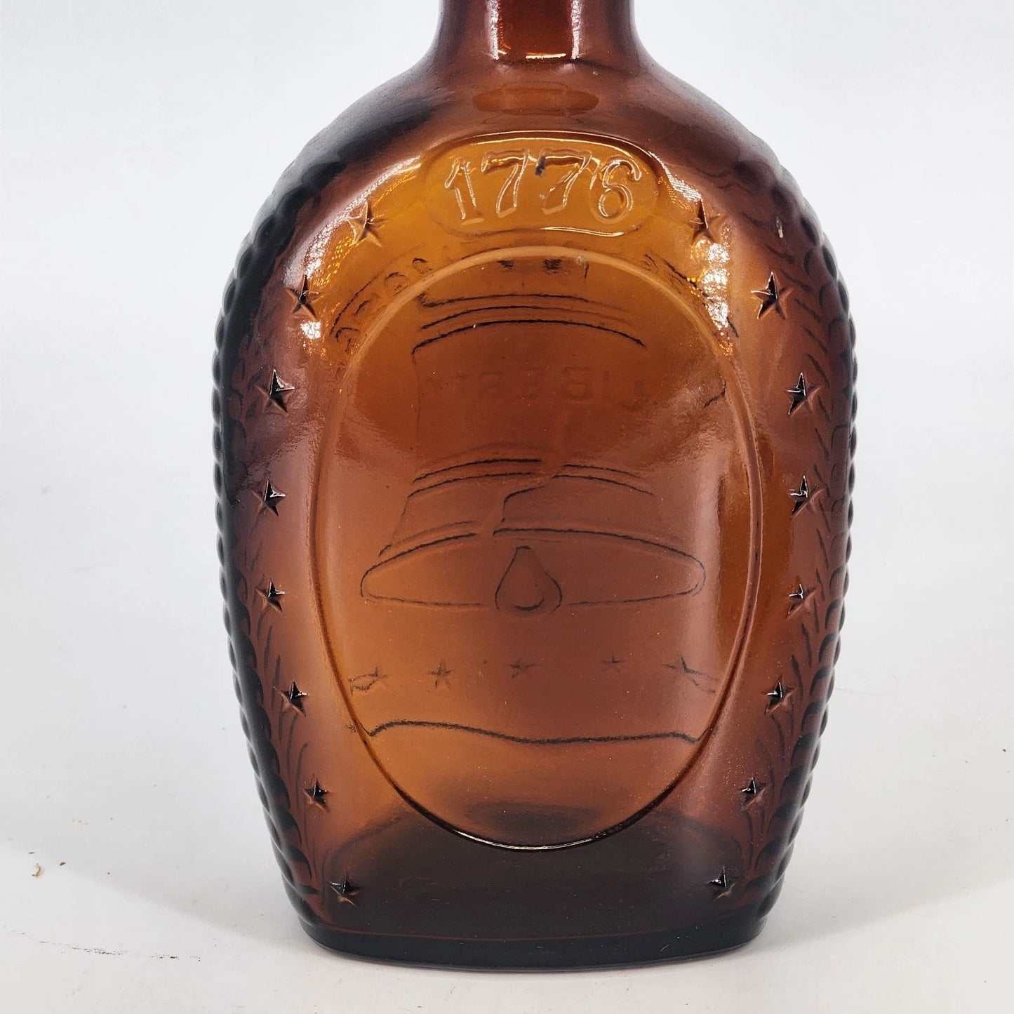 Log Cabin Bicentennial Syrup Bottle 1976 Liberty Bell