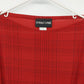 Strait Lane Red Plaid Dress Self-Tie Waist Women's 14 Short Sleeve Polyester 41"