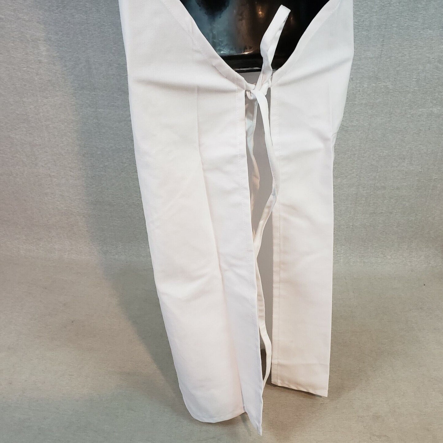 White Bar Kitchen Bib Apron B5 Fame Fabrics No Pockets 33"L x 29"W Stained Spots